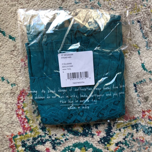 Free People Adella Tank in Teal NWT - Picture 3 of 3